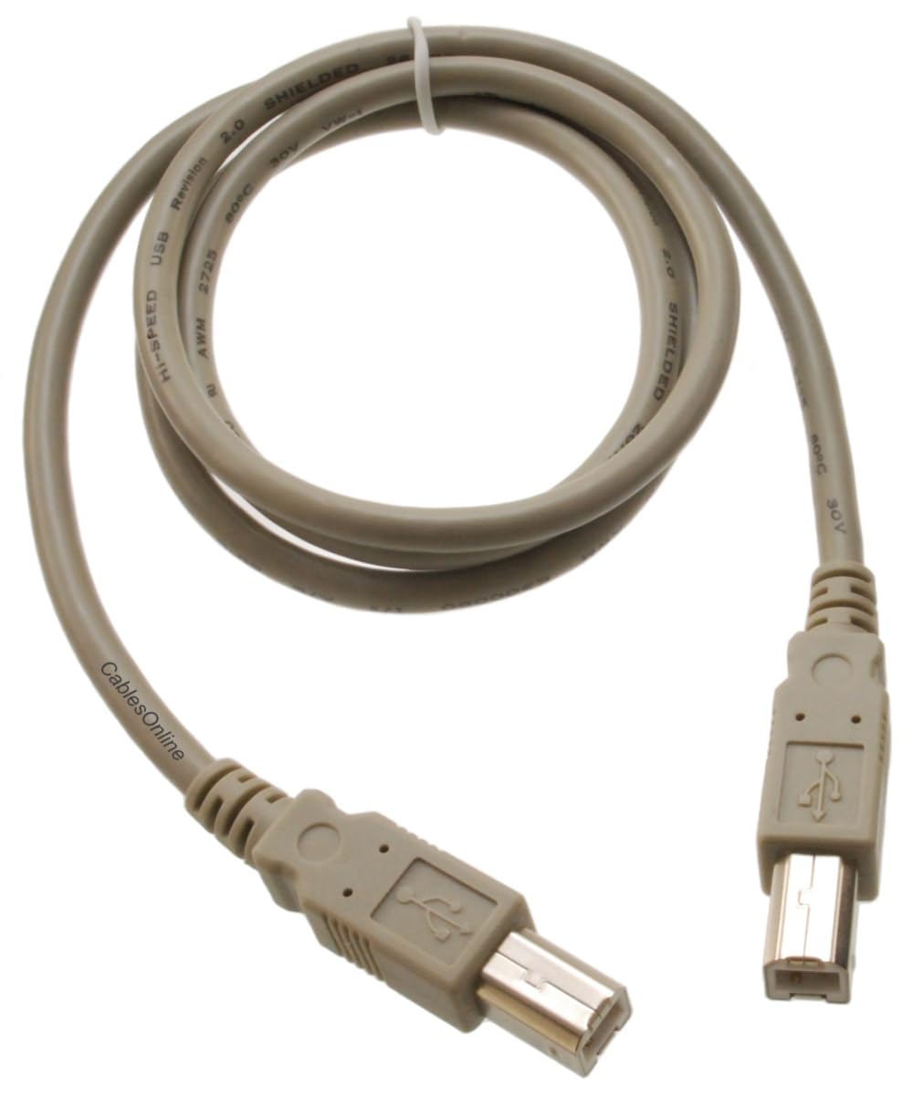 Amazon.com: CablesOnline, 3 feet USB 2.0 Type-B Male to Type-B